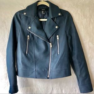 Forever21 - Faux Leather Blue Jacket - Size Small